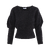 Cath Sweater Black M Mohair puffed sweater 