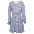 Cindy Dress Blue windmill AOP L EcoVero chiffon dress