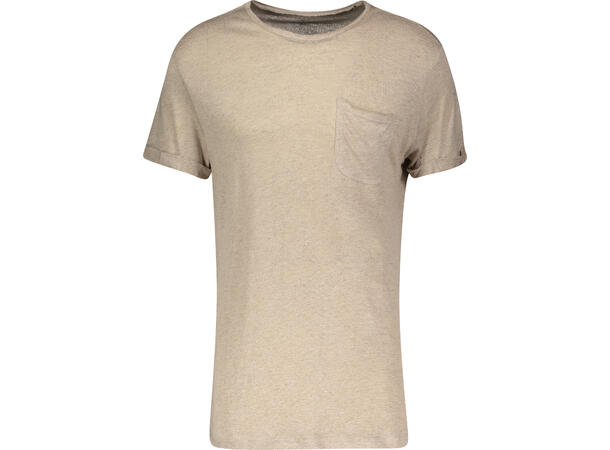 Hans Tee Sand melange S Linen t-shirt 