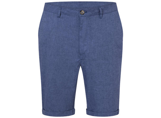 Herman Shorts Mid blue melange M Linen stretch shorts 