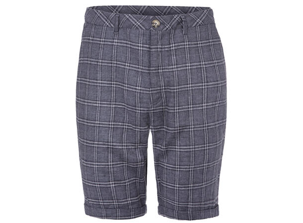 Herman Shorts Navy Check M Linen stretch shorts