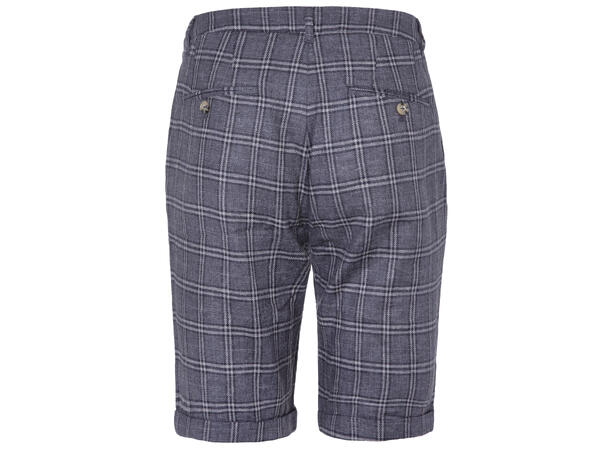 Herman Shorts Navy Check M Linen stretch shorts