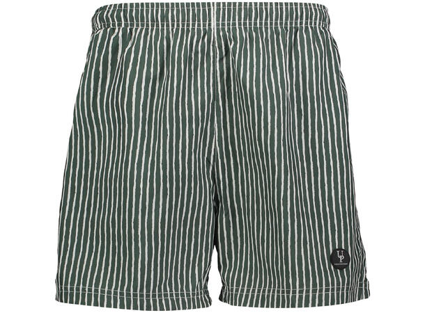 Holmen AOP Shorts Bistro green stripe XX Swimshorts with pattern 