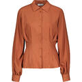 Lillith Blouse Rust XS Silk touch stretch blouse