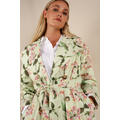Lisa Trench Coat AOP Tender greens AOP S Printed technical trench