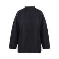 Nina Sweater Black S Boxy viscose sweater