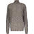 Halvsten Sweater Mid Brown Melange S Brick pattern half-zip 