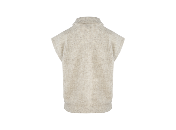 Arianna Vest Sand XS Mohair Half-zip vest 