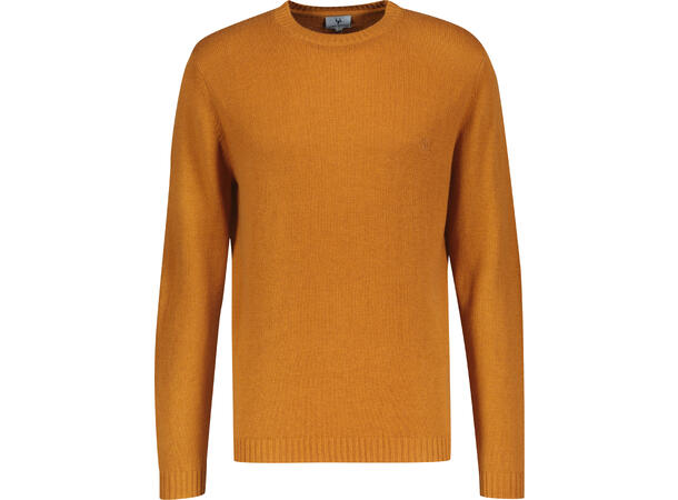 Basse Sweater Warm ochre S Lambswool with patch 