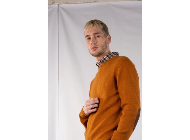 Basse Sweater Warm ochre S Lambswool with patch 