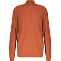 Halvsten Sweater Burnt Orange S Brick pattern half-zip