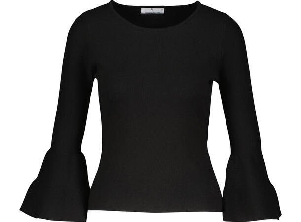 Isadora Top Black XL Knitted bell sleeve top 