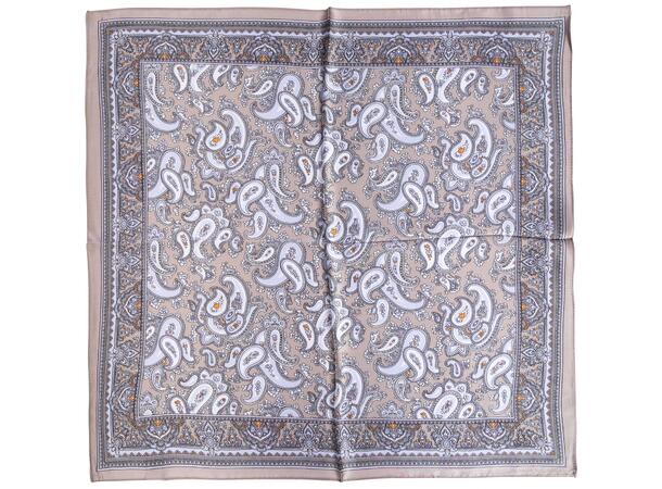 København Scarf Sand One Size Printed silk scarf 