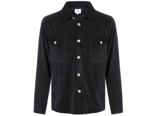 Truls Shirt Black S Corduroy stretch overshirt 