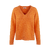 Samantha Sweater Orange Flame S V-neck alpaca sweater 