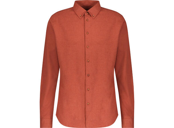 Albin Shirt Burn Orange M Brushed twill shirt 