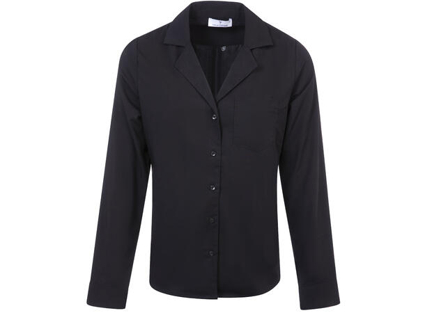 Ana Shirt Black M Notch collar bamboo shirt 