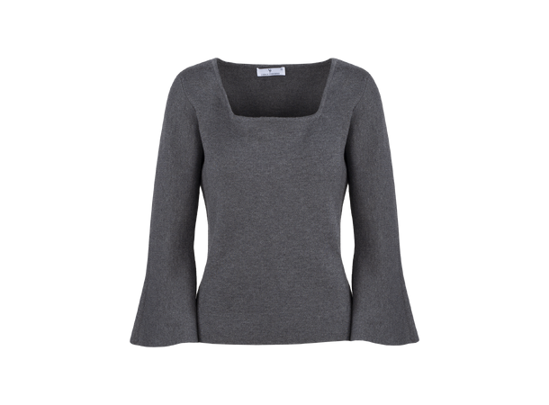 Anaise Top Dark Grey M Viscose square neck sweater 