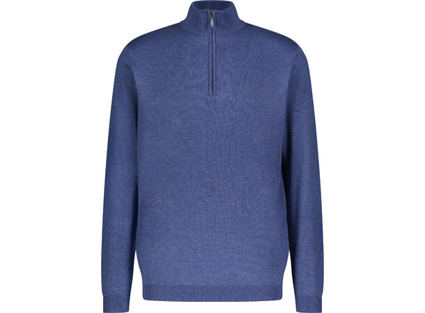 Espen Half-zip Mid blue XL Bamboo sweater 