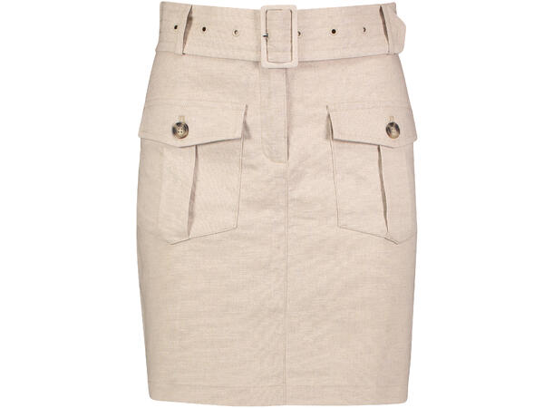 Grace Skirt Sand melange XL Linen stretch skirt 