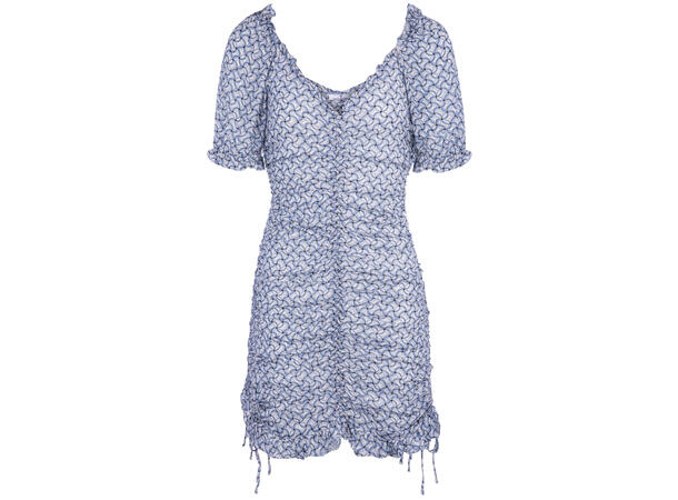 Josephine Dress Blue Windmill AOP S SS chiffon mini dress 