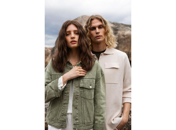 Julianne Jacket Washed Olive M Denim jacket 