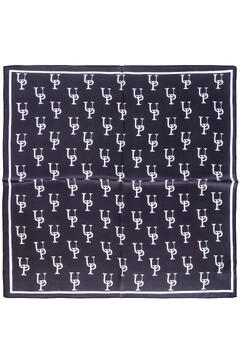 Kristiansand Scarf Black One Size Printed silk scarf