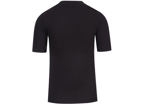 Lara Tee Black M 365 organic cotton mock neck tee 
