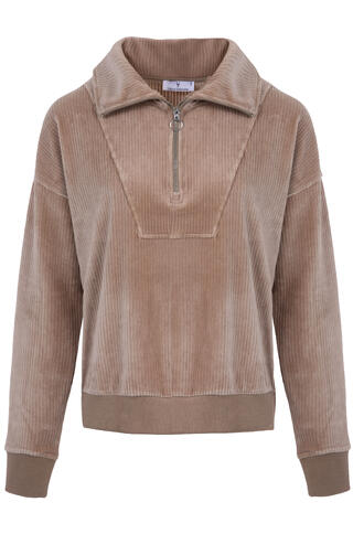 Lizzie Sweater Half-Zip corduroy stretch