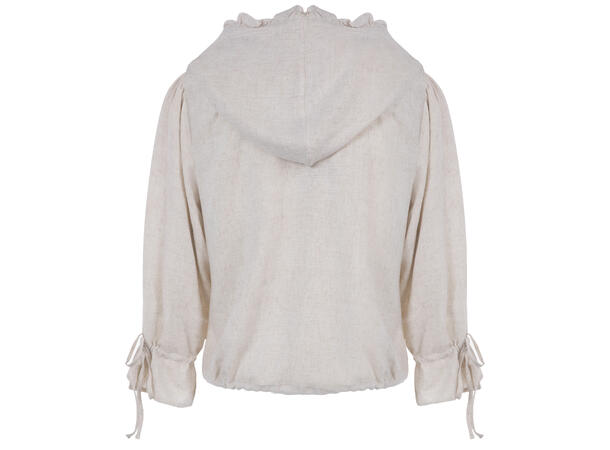 Nikki Top Sand melange XS Linen slub hoodie 