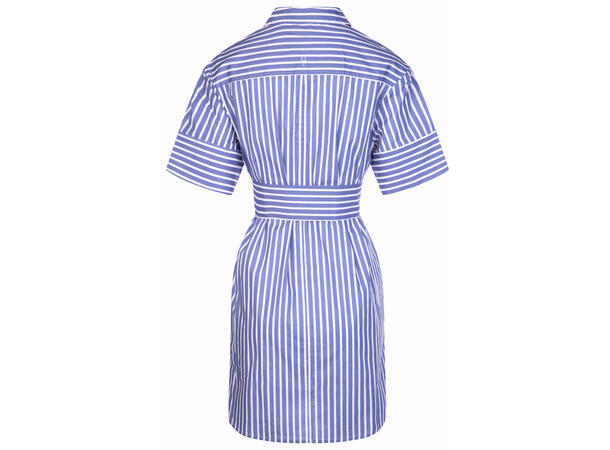 Rita Dress Blue stripe XS Striped poplin shirt dress 
