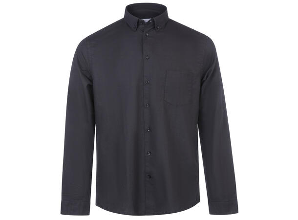 Thad Shirt Black M Linen cotton LS shirt 