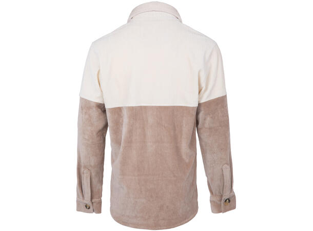Trond Shirt Light Camel/Cream S Corduroy block overshirt 