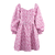 Willow Dress AOP Fandango Pink XS Jaquard flowers belt dress 