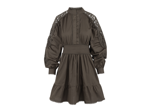 Adena Dress Wren XL Short poplin lace dress 