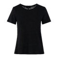 Alicia Tee Black S Basic linen t-shirt