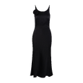 Alina Dress Black XS Satin slip dress