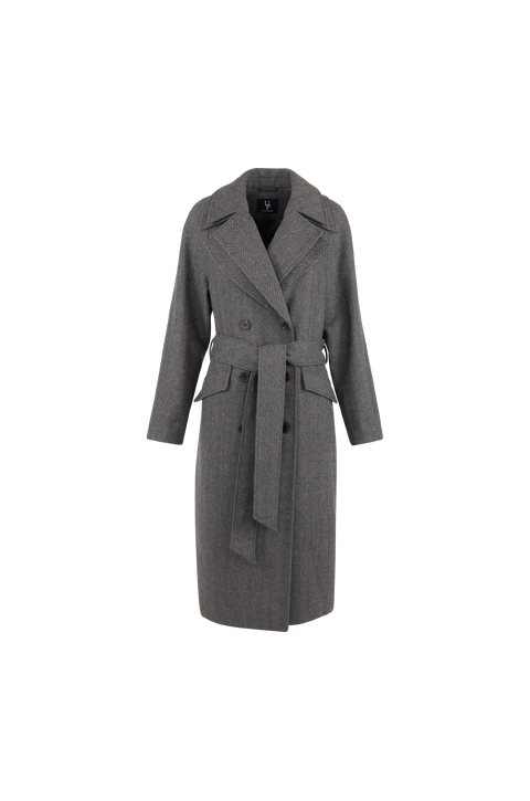 Angelina Coat Herringbone wool coat
