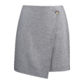 Aurora Skirt Grey M Wool wrap skirt