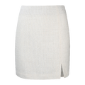 Barbro Skirt White XS Boucle mini skirt