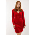 Bimbette Dress Red L Short velvet dress