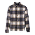 Bluestone Shirt Navy Multi M Check pattern wool shirt