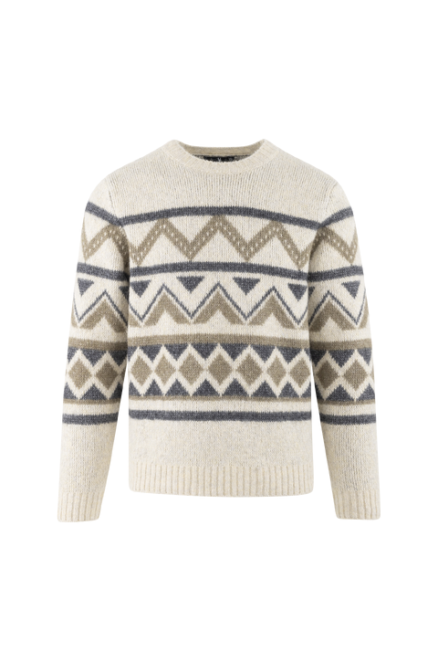 Clarence Sweater Ikat pattern r-neck