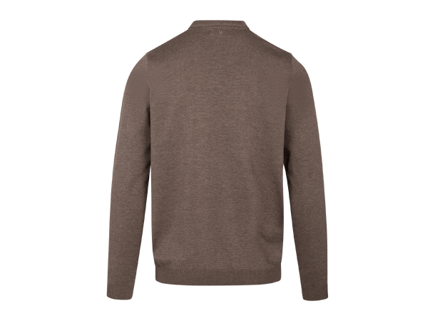 Curtis Sweater Mid Brown M Bamboo r-neck 