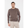 Curtis Sweater Mid Brown M Bamboo r-neck