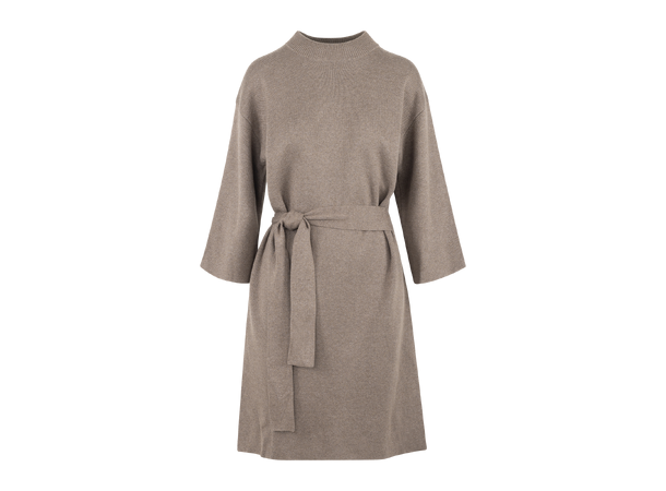 Ebanie Dress Brown XS Knit dress with belt 