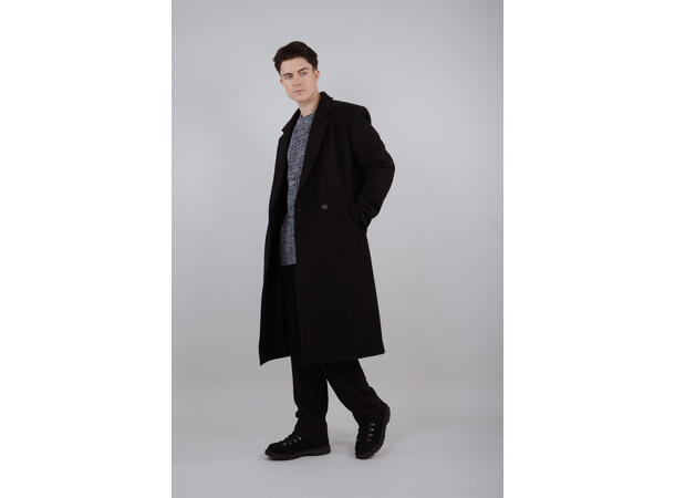 Ernest Coat Black XXL Wool Coat