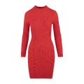Flossie Dress Red M Rib knit dress