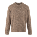 Hamilton Sweater Chocolate Chip L Straight lambswool r-neck