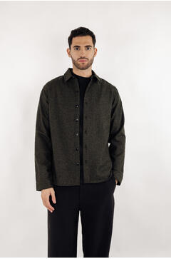 Jabba Shirt Herringbone wool overshirt